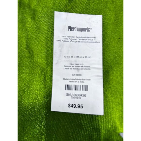 Pier 1 Imports Beaded Poinsettia Table Runner 13" X 36"  Polyester - Picture 8 of 9